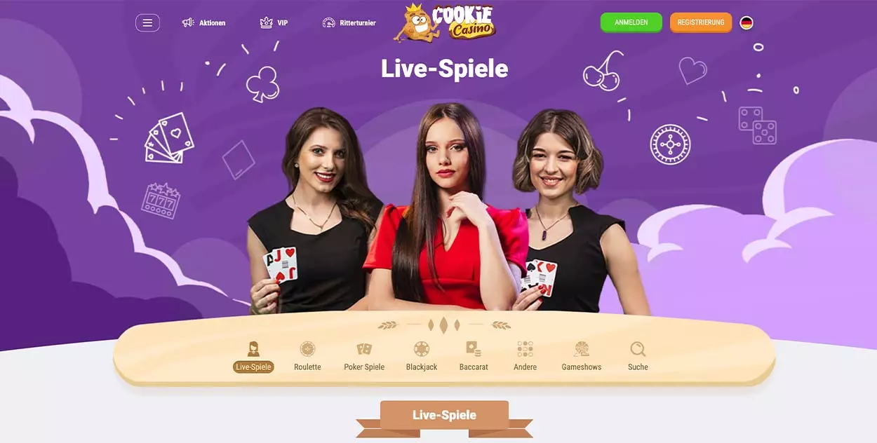 CookieCasino - Live-Spiele für DE