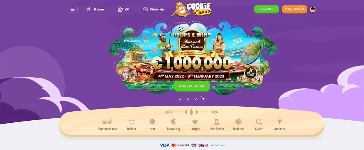 CookieCasino DE – Die Homepage des Online Glücksspiels